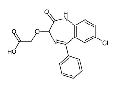 (7-chloro-2-oxo-5-phenyl-2,3-dihydro-1H-benzo[e][1,4]diazepin-3-yloxy)-acetic acid结构式