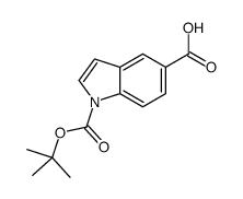 1-(TERT-BUTOXYCARBONYL)-1H-INDOLE-5-CARBOXYLIC ACID Structure