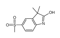 3,3-dimethyl-5-methylsulfonyl-1H-indol-2-one结构式