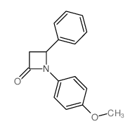 2-Azetidinone,1-(4-methoxyphenyl)-4-phenyl- Structure