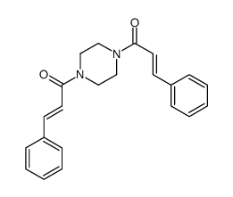 3-phenyl-1-[4-(3-phenylprop-2-enoyl)piperazin-1-yl]prop-2-en-1-one Structure