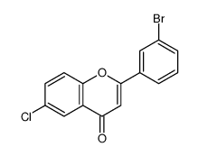 2-(3-bromophenyl)-6-chlorochromen-4-one Structure