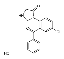3-(2'-benzoyl-4'-chlorophenyl)-4-imidazolidinone hydrochloride Structure