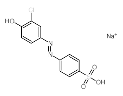 Benzenesulfonic acid,4-[2-(3-chloro-4-hydroxyphenyl)diazenyl]-, sodium salt (1:1)结构式