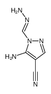 1H-Pyrazole-4-carbonitrile,5-amino-1-(hydrazonomethyl)-(9CI) picture