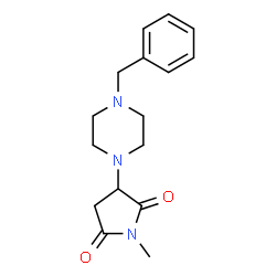 3-(4-benzylpiperazin-1-yl)-1-methylpyrrolidine-2,5-dione结构式