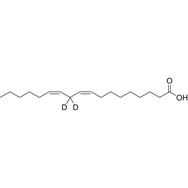 Linoleic acid-d2结构式