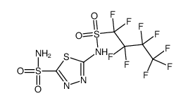 5-(1,1,2,2,3,3,4,4,4-nonafluorobutylsulfonylamino)-1,3,4-thiadiazole-2-sulfonamide结构式