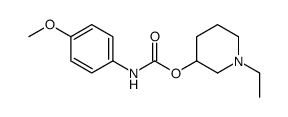 p-Methoxycarbanilic acid 1-ethyl-3-piperidinyl ester结构式