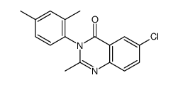 6-chloro-3-(2,4-dimethylphenyl)-2-methylquinazolin-4-one Structure