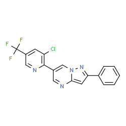 6-[3-Chloro-5-(trifluoromethyl)-2-pyridinyl]-2-phenylpyrazolo[1,5-a]pyrimidine Structure