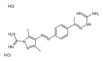 4-[[4-[(E)-N-(diaminomethylideneamino)-C-methylcarbonimidoyl]phenyl]diazenyl]-3,5-dimethylpyrazole-1-carboximidamide,dihydrochloride结构式