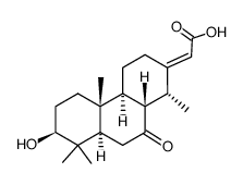 [(1R,2E,4aβ,4bα,7α,8aβ,10aα)-Tetradecahydro-7-hydroxy-1,4b,8,8-tetramethyl-10-oxophenanthren-2-ylidene]acetic acid结构式