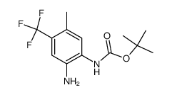 tert-butyl 2-amino-5-methyl-4-(trifluoromethyl)phenylcarbamate结构式