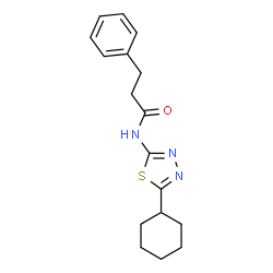 N-(5-Cyclohexyl-1,3,4-thiadiazol-2-yl)-3-phenylpropanamide Structure