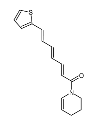 1-(7-thiophen-2-yl-hepta-2,4,6-trienoyl)-1,2,3,4-tetrahydro-pyridine结构式