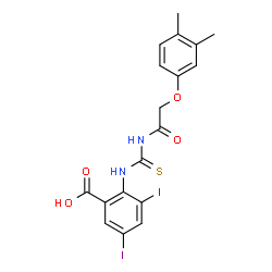 2-[[[[(2,4-DIMETHYLPHENOXY)ACETYL]AMINO]THIOXOMETHYL]AMINO]-3,5-DIIODO-BENZOIC ACID structure