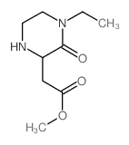 2-(4-乙基-3-氧代-2-哌嗪)乙酸甲酯结构式