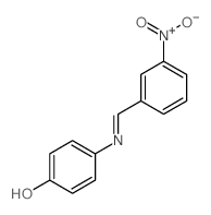 Phenol, 4-[[ (3-nitrophenyl)methylene]amino]- structure