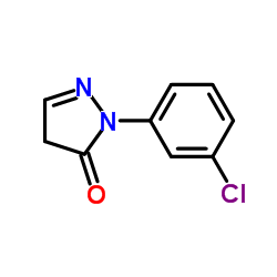 2-(3-Chlorophenyl)-2,4-dihydro-3H-pyrazol-3-one结构式