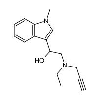 2-(Ethyl-prop-2-ynyl-amino)-1-(1-methyl-1H-indol-3-yl)-ethanol Structure