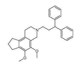 3-(3,3-diphenylpropyl)-5,6-dimethoxy-1,2,4,7,8,9-hexahydrocyclopenta[f]isoquinoline Structure