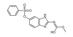 [2-(methoxycarbonylamino)-3H-benzimidazol-5-yl] benzenesulfonate Structure