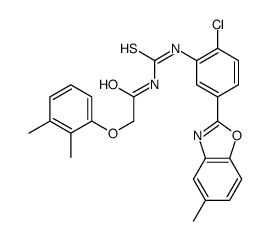 Acetamide, N-[[[2-chloro-5-(5-methyl-2-benzoxazolyl)phenyl]amino]thioxomethyl]-2-(2,3-dimethylphenoxy)- (9CI) Structure