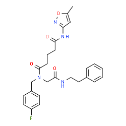 Pentanediamide, N-[(4-fluorophenyl)methyl]-N-(5-methyl-3-isoxazolyl)-N-[2-oxo-2-[(2-phenylethyl)amino]ethyl]- (9CI)结构式