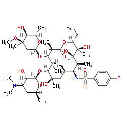 (9S)-9-Deoxo-9-[[(4-fluorophenyl)sulfonyl]amino]erythromycin structure