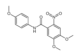 4,5-dimethoxy-N-(4-methoxyphenyl)-2-nitrobenzamide结构式