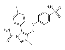 3-methyl-4-(4-sulfamoyl-phenylazo)-5-p-tolyl-pyrazole-1-carbothioic acid amide Structure