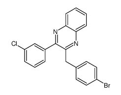 2-[(4-bromophenyl)methyl]-3-(3-chlorophenyl)quinoxaline结构式