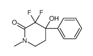 3,3-difluoro-4-hydroxy-1-methyl-4-phenylpiperidin-2-one结构式