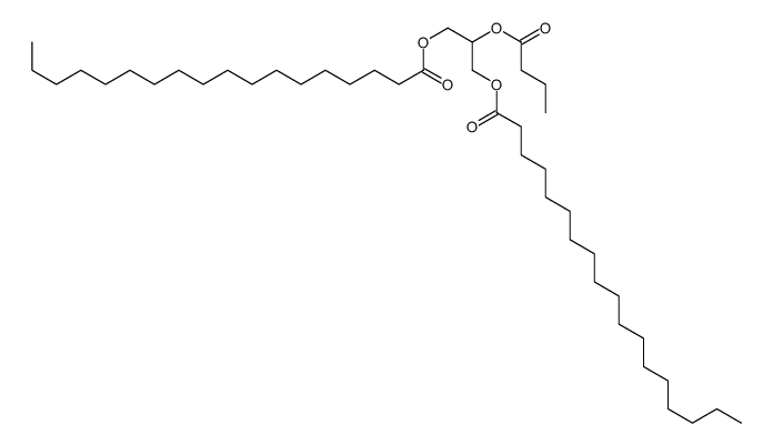 (2-butanoyloxy-3-octadecanoyloxypropyl) octadecanoate结构式