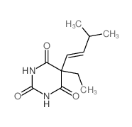 2,4,6(1H,3H,5H)-Pyrimidinetrione,5-ethyl-5-(3-methyl-1-buten-1-yl)- Structure