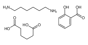 hexane-1,6-diamine,hexanedioic acid,2-hydroxybenzoic acid Structure