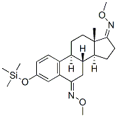 3-(Trimethylsiloxy)-1,3,5(10)-estratriene-6,17-dione bis(O-methyl oxime) structure