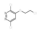 3,6-dichloro-4-(2-chloroethylsulfanyl)pyridazine结构式