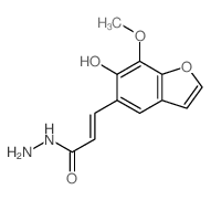 3-(6-hydroxy-7-methoxy-benzofuran-5-yl)prop-2-enehydrazide Structure