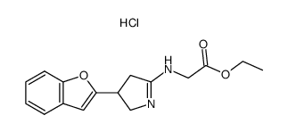 (4-Benzofuran-2-yl-4,5-dihydro-3H-pyrrol-2-ylamino)-acetic acid ethyl ester; hydrochloride结构式