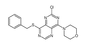 8-Benzylthio-2-chloro-4-morpholino-pyrimido[5,4-d]-pyrimidine结构式