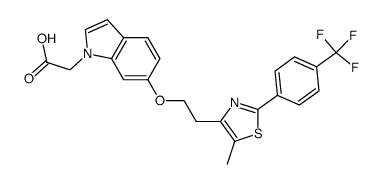 (6-{2-[5-methyl-2-(4-trifluoromethyl-phenyl)-thiazol-4-yl]-ethoxy}-indol-1-yl)-acetic acid结构式