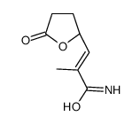 2-methyl-3-[(2R)-5-oxooxolan-2-yl]prop-2-enamide结构式