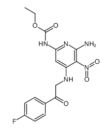 ethyl (6-amino-4-((2-(4-fluorophenyl)-2-oxoethyl)amino)-5-nitropyridin-2-yl)carbamate Structure