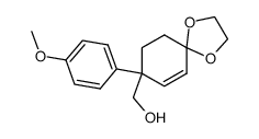 8-(hydroxymethyl)-8-(4-methoxyphenyl)-1,4-dioxaspiro[4.5]dec-6-ene结构式