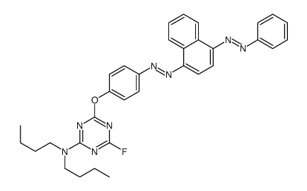 N,N-dibutyl-4-fluoro-6-[4-[[4-(phenylazo)-1-naphthyl]azo]phenoxy]-1,3,5-triazin-2-amine structure