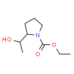 1-Pyrrolidinecarboxylic acid,2-(1-hydroxyethyl)-,ethyl ester structure