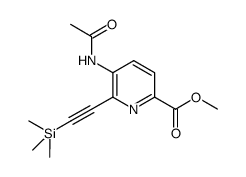 5-acetylamino-5-trimethylsilanylethynyl-2-nicotinic acid methyl ester结构式