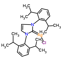 Chloro[1,3-bis(2,6-diisopropylphenyl)imidazol-2-ylidene]silver Structure